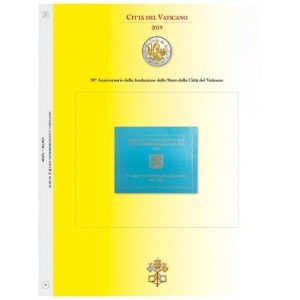 ABAFIL - Foglio ALBUM 2 € VATICANO in folder 2019 Fondazione dello Stato