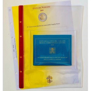 ABAFIL - Foglio ALBUM 2 € VATICANO in folder 2019 Restauro Cappella Sistina