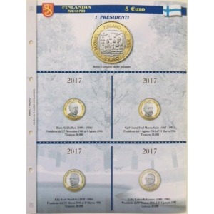ABAFIL - Foglio ALBUM 5 € FINLANDIA 2017 Presidenti