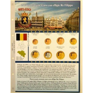 ABAFIL - Foglio €URO MONEY per serie Euro Belgio 2014 nuovo conio