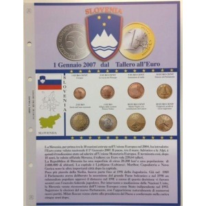 ABAFIL - Foglio €URO MONEY per serie Euro Slovenia 2007