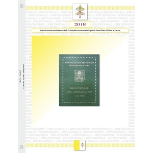 ABAFIL - Foglio SERIE DIVISIONALE VATICANO 2018 con 5 € bimetallico
