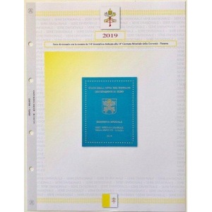 ABAFIL - Foglio SERIE DIVISIONALE VATICANO 2019 con 5 € bimetallico