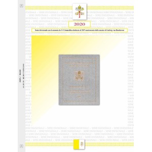 ABAFIL - Foglio SERIE DIVISIONALE VATICANO 2020 con 5 € bimetallico