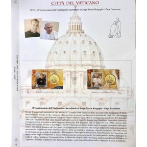 ABAFIL - Foglio Stamp&Coin Card Vaticano 2019 Ordinazione Sacerdotale