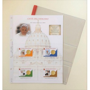 ABAFIL - Foglio Stamp&Coin Card Vaticano 2020 Pontificato MMXX