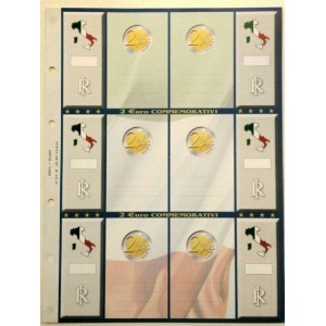 ABAFIL - Foglio generico 2 € COMMEMORATIVI sfusi Italia senza anno