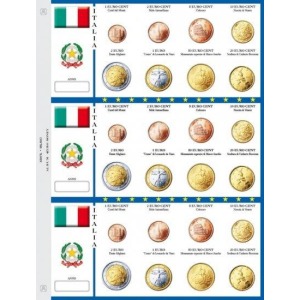 ABAFIL - Foglio ALBUM €URO ITALIA per 3 serie Euro Italia senza anno