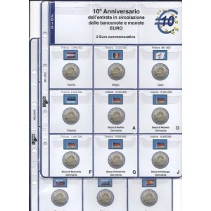 MASTER PHIL - Inserti 2 € commemorativi 10° dell'Euro (con Germania 5 Zecche) 2012