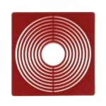 LINDNER - Inserti ad anelli concentrici bordeaux per monete INLETTS con diametro fino a 45 mm - 10 pz.