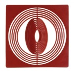 LINDNER - Inserti ad anelli concentrici bordeaux per monete INLETTS con diametro fino a 62 mm - 10 pz.