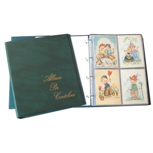 MASTER PHIL - Cartella a 4 anelli CARTOLINE GRANDE con custodia, vuota