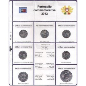 MASTER PHIL - Inserto 2,5 €, 5 € e 10 € commemorativi Portogallo 2012