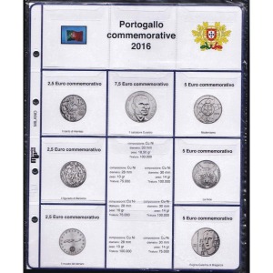 MASTER PHIL - Inserto 2,5 €, 5 € e 7,5 € commemorativi Portogallo 2016