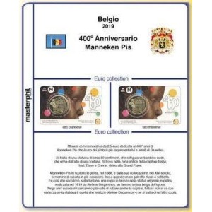 MASTER PHIL - Inserto 2,5 € commemorativo Belgio Manneken Pis in coin card 2019