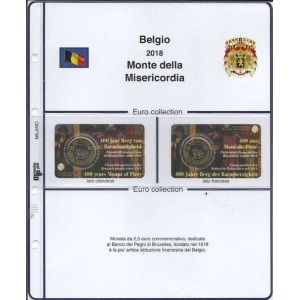 MASTER PHIL - Inserto 2,5 € commemorativo Belgio Monte della Misericordia in coin card 2018
