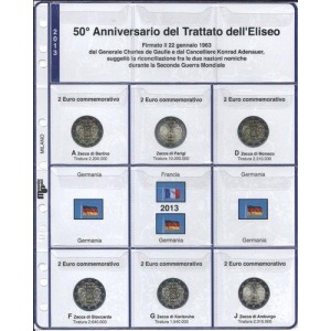 MASTER PHIL - Inserto 2 € commemorativi 50° del Trattato dell'Eliseo (con Germania 5 Zecche) 2013