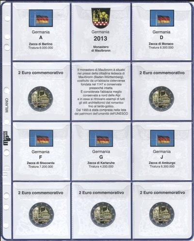 Inserto 2 Euro commemorativi Germania 5 Zecche 2013 Master Phil 1 MASTER PHIL - Inserto 2 € commemorativi Germania 5 Zecche 2013