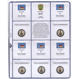 MASTER PHIL - Inserto 2 € commemorativi Germania 5 Zecche Hessen 2015