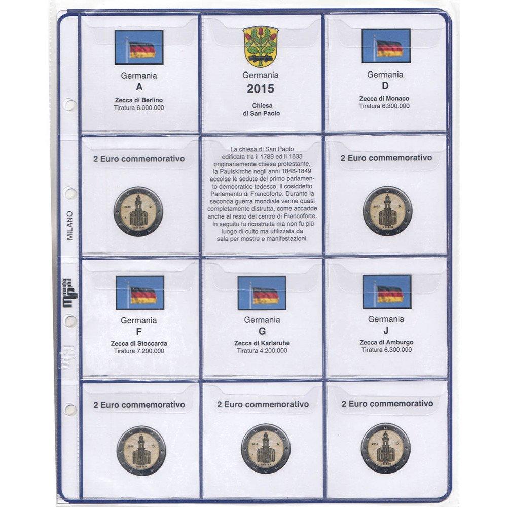 Inserto 2 Euro commemorativi Germania 5 Zecche Hessen 2015 Master Phil 1 MASTER PHIL - Inserto 2 € commemorativi Germania 5 Zecche Hessen 2015