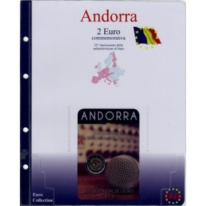 MASTER PHIL - Inserto 2 € commemorativo Andorra 25° della Radiotelevisione di Andorra in blister 2016