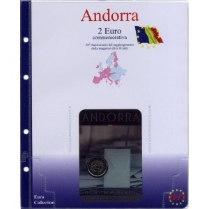MASTER PHIL - Inserto 2 € commemorativo Andorra 30° maggiore età in blister 2015