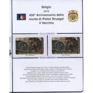MASTER PHIL - Inserto 2 € commemorativo Belgio 450° della morte di Pieter Bruegel in coin card 2019