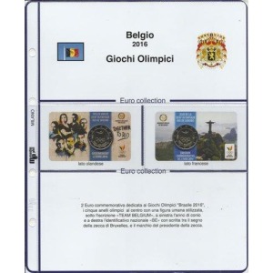 MASTER PHIL - Inserto 2 € commemorativo Belgio Olimpiadi in coin card 2016