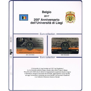 MASTER PHIL - Inserto 2 € commemorativo Belgio Università di Liegi in coin card 2017