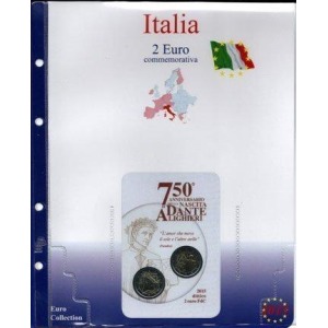 MASTER PHIL - Inserto 2 € commemorativo Italia in blister Dante 2015