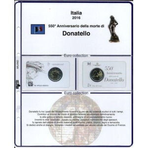 MASTER PHIL - Inserto 2 € commemorativo Italia in coin card Donatello 2016
