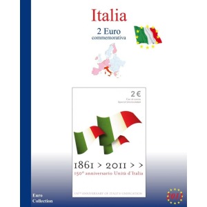 MASTER PHIL - Inserto 2 € commemorativo Italia in folder 150° Unità d'Italia 2011