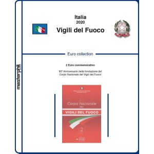 MASTER PHIL - Inserto 2 € commemorativo Italia in folder Vigili del Fuoco 2020