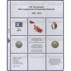 MASTER PHIL - Inserto 2 € commemorativo Malta Assemblea con simbolo Zecca diverso 2012
