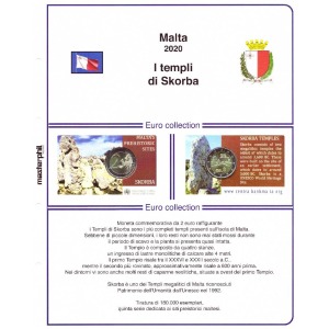 MASTER PHIL - Inserto 2 € commemorativo Malta Skorba in coin card 2020