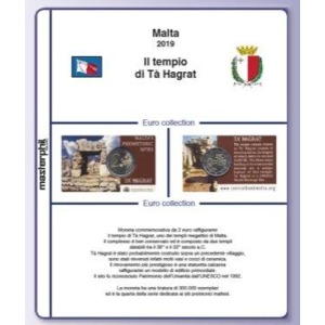 MASTER PHIL - Inserto 2 € commemorativo Malta Ta’ Ħaġrat in coin card 2019