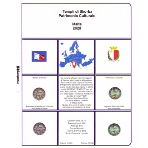 MASTER PHIL - Inserto 2 € commemorativo Malta Templi con simboli Zecca diversi 2020