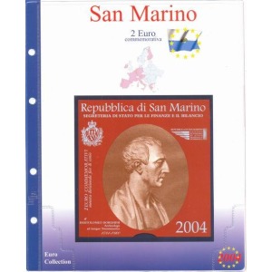 MASTER PHIL - Inserto 2 € commemorativo San Marino in folder 2004