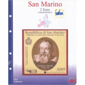 MASTER PHIL - Inserto 2 € commemorativo San Marino in folder 2005