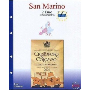 MASTER PHIL - Inserto 2 € commemorativo San Marino in folder 2006