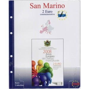MASTER PHIL - Inserto 2 € commemorativo San Marino in folder 2008