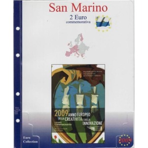 MASTER PHIL - Inserto 2 € commemorativo San Marino in folder 2009