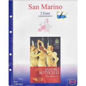 MASTER PHIL - Inserto 2 € commemorativo San Marino in folder 2010