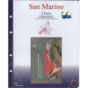 MASTER PHIL - Inserto 2 € commemorativo San Marino in folder Bernini 2018