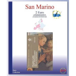 MASTER PHIL - Inserto 2 € commemorativo San Marino in folder Filippo Lippi 2019