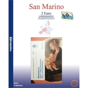 MASTER PHIL - Inserto 2 € commemorativo San Marino in folder Raffaello Sanzio 2020