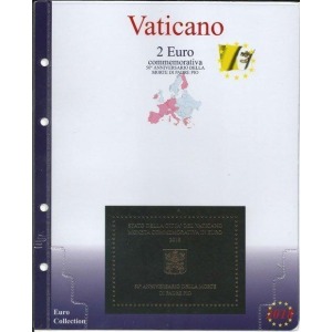 MASTER PHIL - Inserto 2 € commemorativo Vaticano in folder 50° della morte di Padre Pio 2018