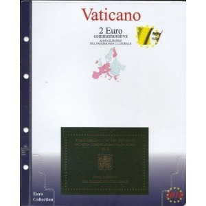 MASTER PHIL - Inserto 2 € commemorativo Vaticano in folder Anno europeo del Patrimonio Culturale 2018