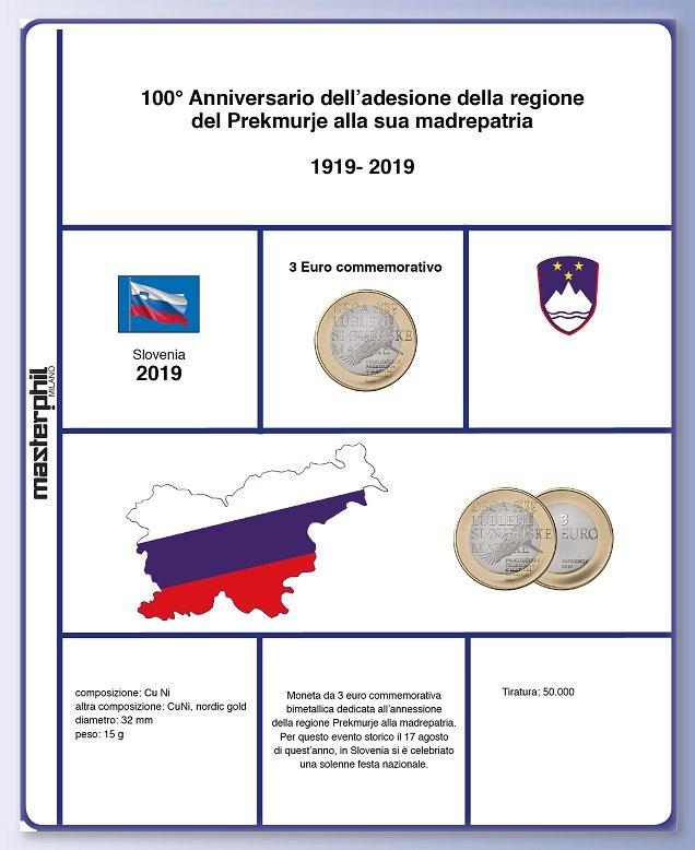 Inserto 3 Euro bimetallico Slovenia 2019 Master Phil 1 MASTER PHIL - Inserto 3 € bimetallico Slovenia 2019