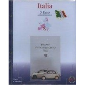 MASTER PHIL - Inserto 5 € Italia 60° anniversario della Fiat 500 in folder 2017